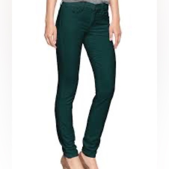 Gap Dark Emerald Green Zip Leg Legging Jeans - Picture 1 of 10